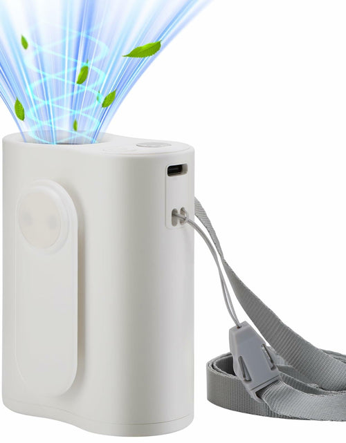 Load image into Gallery viewer, Beeplove Portable Clip On Waist Fan 5 Speeds 8300RPM USB Rechargeable White
