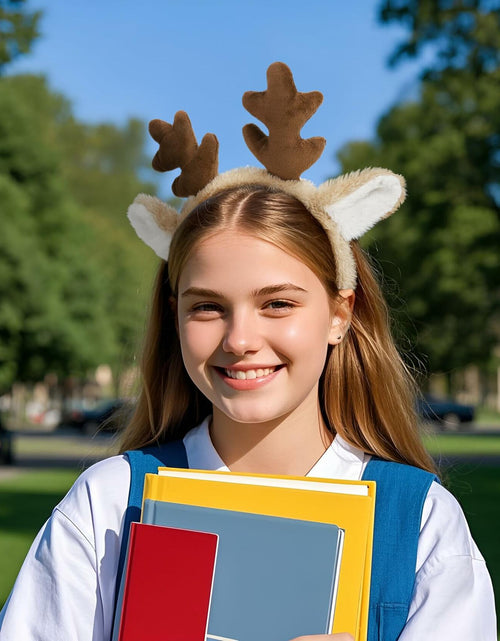 Load image into Gallery viewer, HOMELEX Animal Ears Elk Plush Headband Halloween Christmas Decor

