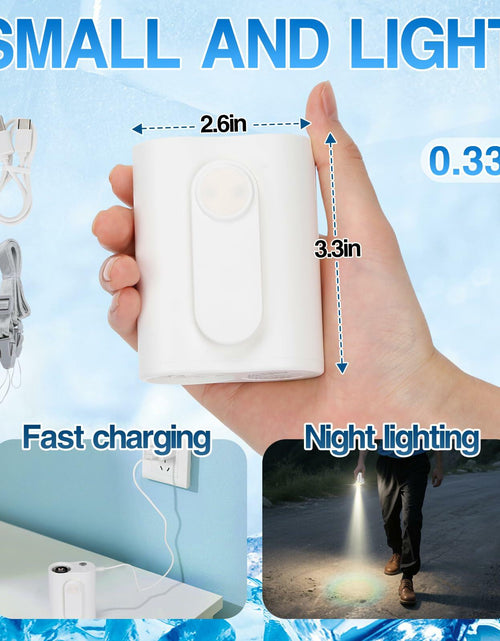 Load image into Gallery viewer, Beeplove Portable Clip On Waist Fan 5 Speeds 8300RPM USB Rechargeable White
