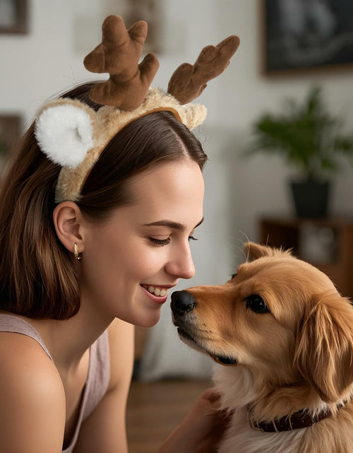 Load image into Gallery viewer, HOMELEX Animal Ears Elk Plush Headband Halloween Christmas Decor
