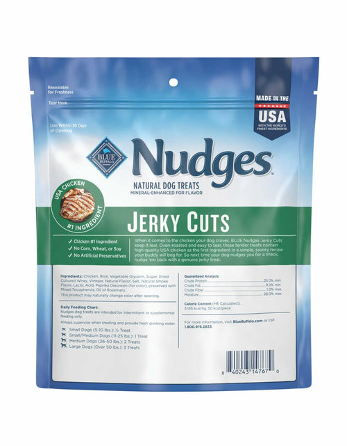 Load image into Gallery viewer, BestBy11/28/2025 Blue Buffalo Nudges Jerky Cuts Dog Treats Chicken 10oz USA
