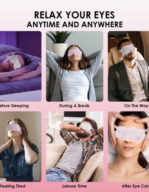 Load image into Gallery viewer, Ditoi Heated Steam Eye Mask with Hyaluronic Acid Rose 10 Count Pack
