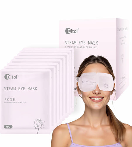 Ditoi Heated Steam Eye Mask with Hyaluronic Acid Rose 10 Count Pack