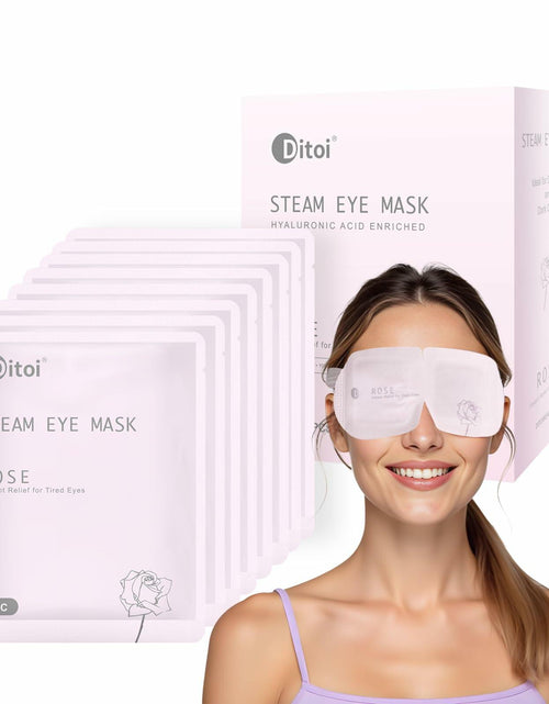 Load image into Gallery viewer, Ditoi Heated Steam Eye Mask with Hyaluronic Acid Rose 10 Count Pack
