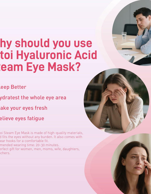 Load image into Gallery viewer, Ditoi Heated Steam Eye Mask with Hyaluronic Acid Rose 10 Count Pack
