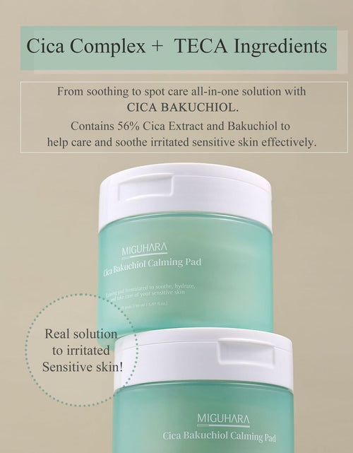 Load image into Gallery viewer, best by 02/2027 MIGUHARA Cica Bakuchiol Calming Pad Korean Skincare Toner Pad 70
