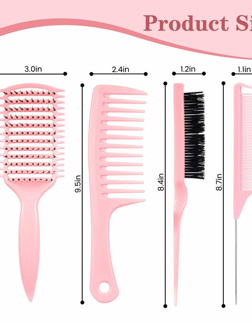 Load image into Gallery viewer, manrator Curl Defining Brush Vented Detangling Frizz Control Pink
