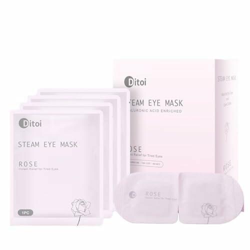 Load image into Gallery viewer, Ditoi Heated Steam Eye Mask with Hyaluronic Acid Rose 10 Count Pack
