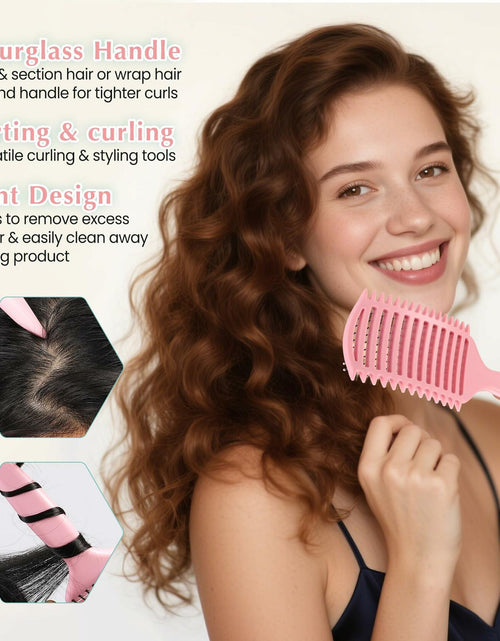 Load image into Gallery viewer, manrator Curl Defining Brush Vented Detangling Frizz Control Pink
