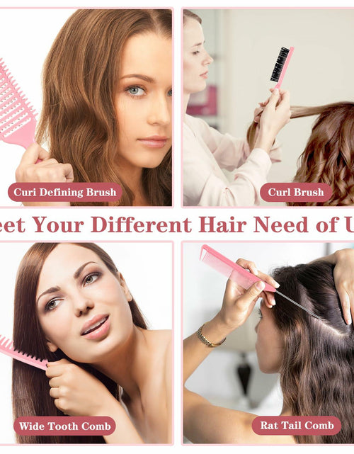 Load image into Gallery viewer, manrator Curl Defining Brush Vented Detangling Frizz Control Pink
