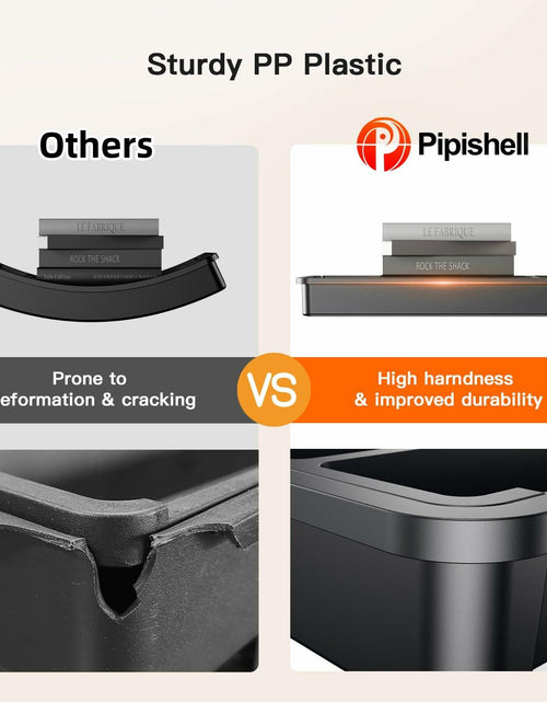 Load image into Gallery viewer, Pipishell Expandable Silverware Drawer Organizer BPA-Free Black 8 Compartments
