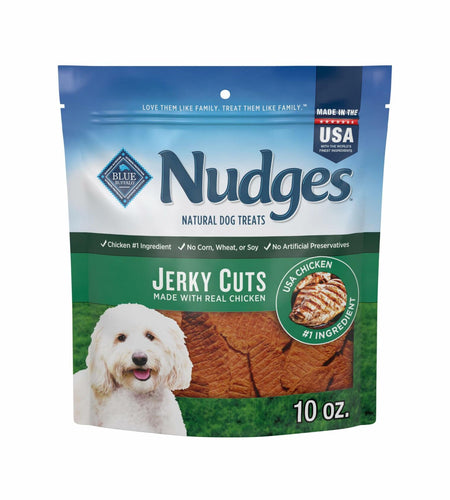 BestBy11/28/2025 Blue Buffalo Nudges Jerky Cuts Dog Treats Chicken 10oz USA