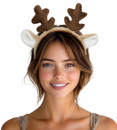 HOMELEX Animal Ears Elk Plush Headband Halloween Christmas Decor