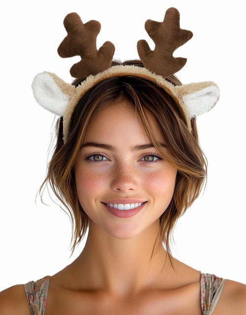 Load image into Gallery viewer, HOMELEX Animal Ears Elk Plush Headband Halloween Christmas Decor
