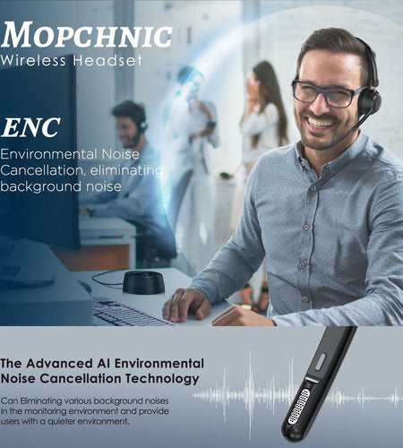 Mopchnic Bluetooth Wireless Headset Black Wireless Headphone