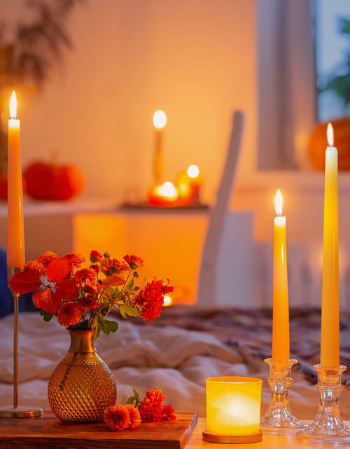 Load image into Gallery viewer, Cacou White Taper Candles 12 Pack 8Hr Burn Unscented Paraffin Wax
