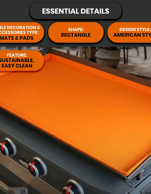 Load image into Gallery viewer, Generic Silicone Griddle Mat Heavy Duty 36 Inch Orange Large Size
