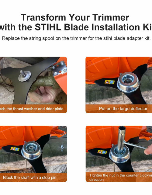 Load image into Gallery viewer, Jaruika Blade Adapter Replacement for Stihl String Trimmers Brush Cutter Silver
