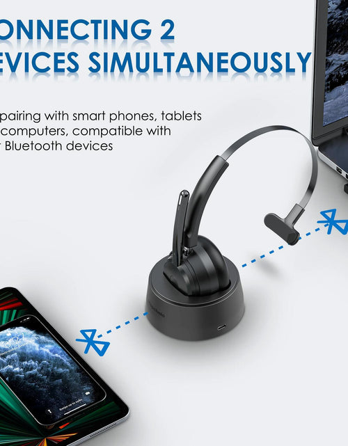 Load image into Gallery viewer, Mopchnic Bluetooth Wireless Headset Black Wireless Headphone
