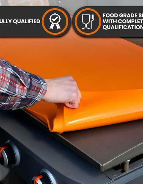Load image into Gallery viewer, Generic Silicone Griddle Mat Heavy Duty 36 Inch Orange Large Size
