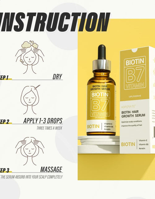 Load image into Gallery viewer, BEST BY 03/12/2027 HOPEMATE Biotin Hair Growth Serum 3.21oz Natural Ingredients
