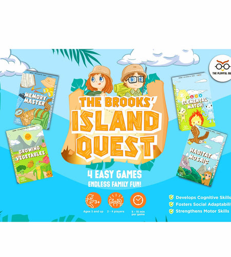 The Playful Owl Fun Card & Memory Games for Kids 2-8 Travel Size Adventure