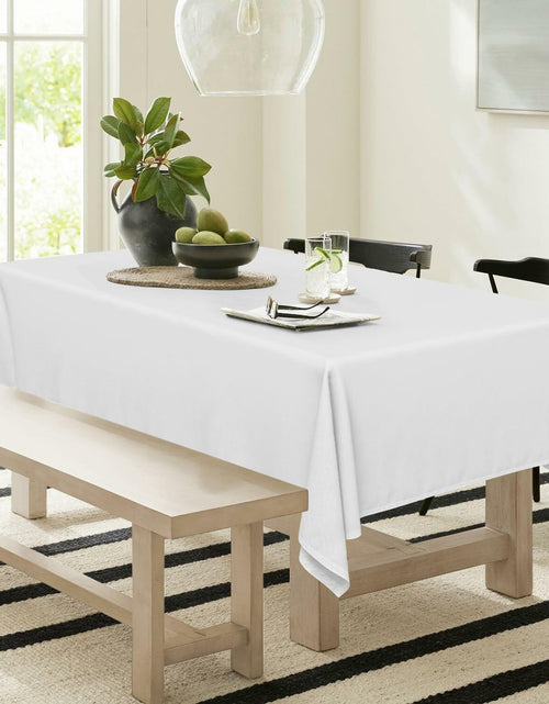 Load image into Gallery viewer, Horaldaily White Rectangular Tablecloth 60x120in Polyester Stain Resistant
