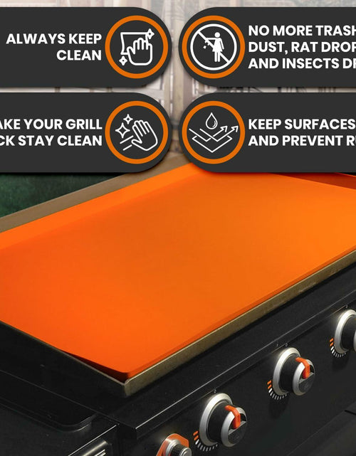 Load image into Gallery viewer, Generic Silicone Griddle Mat Heavy Duty 36 Inch Orange Large Size
