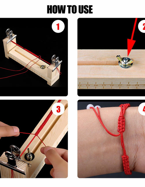 Load image into Gallery viewer, EVKILKJS Wood Bracelet Jig U Shape Clear Scale DIY Maker Rack with 2 Clamps
