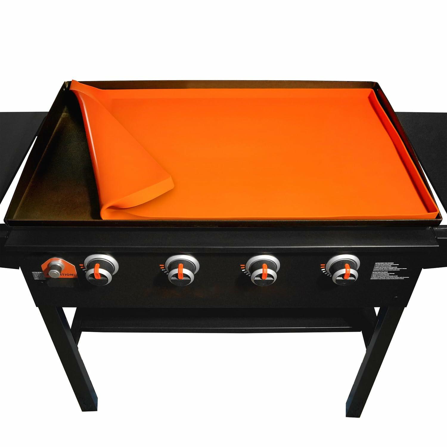 Generic Silicone Griddle Mat Heavy Duty 36 Inch Orange Large Size