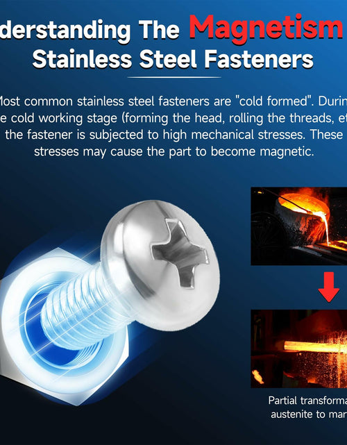 Load image into Gallery viewer, Marysino 100Pcs #8x1-1/2" 410 Stainless Steel Self Tapping Screws Metal
