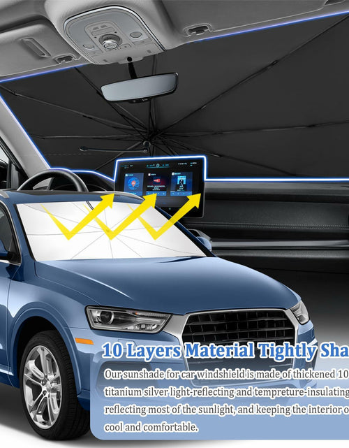 Load image into Gallery viewer, Car Windshield Sun Shade 2025 Upgrade Foldable with Bendable Handle
