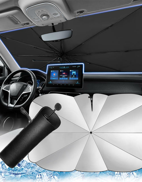 Load image into Gallery viewer, Car Windshield Sun Shade 2025 Upgrade Foldable with Bendable Handle
