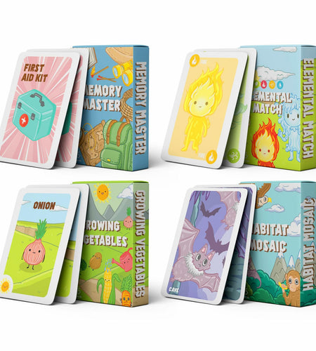The Playful Owl Fun Card & Memory Games for Kids 2-8 Travel Size Adventure