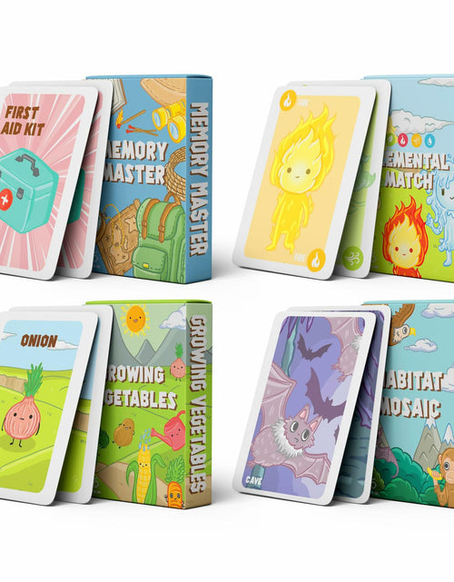 Load image into Gallery viewer, The Playful Owl Fun Card &amp; Memory Games for Kids 2-8 Travel Size Adventure
