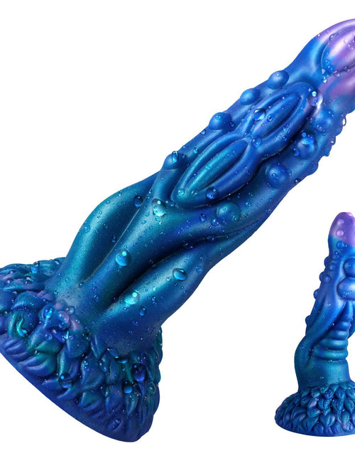 Load image into Gallery viewer, JJYUYUE 8.7in Dragon Silicone Dildo Huge Anal Suction Cup Adult Toy Blue

