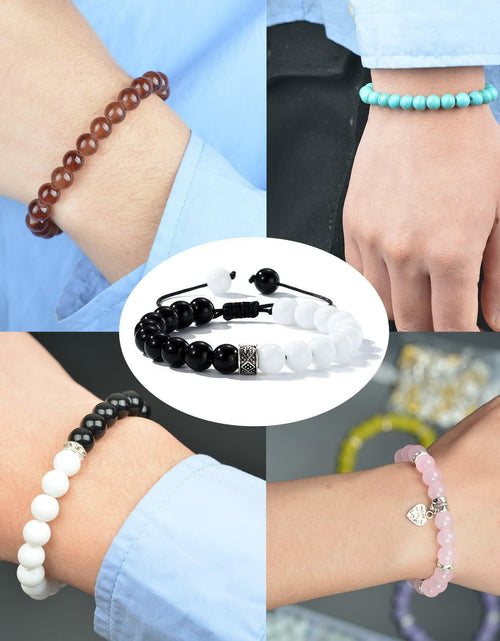 Load image into Gallery viewer, JIYIEW 8mm Glass Beads 24 Colors 575Pcs DIY Jewelry Making Kit Turquoise
