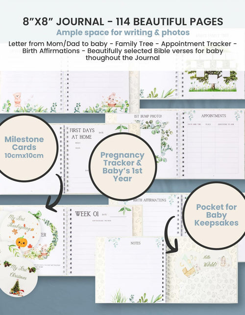 Load image into Gallery viewer, Kiki and Laly Pregnancy Must Haves Journal &amp; Baby Milestone Cards White Set
