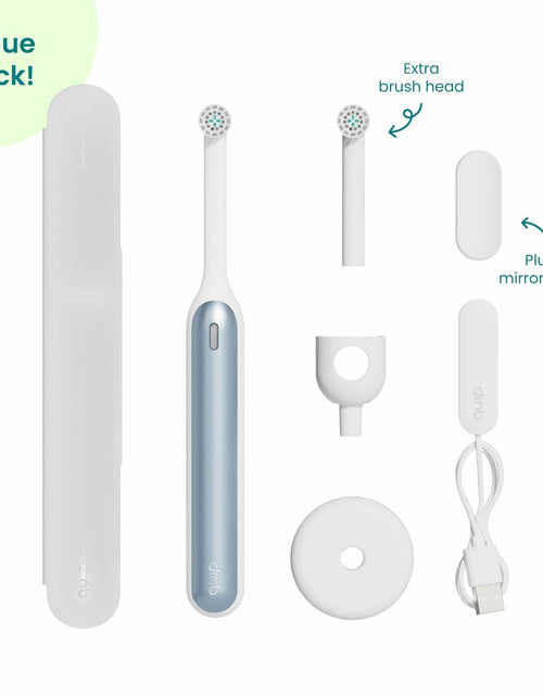 Load image into Gallery viewer, QuipRev 360 Oscillating Rechargeable Electric Toothbrush Soft Bristles Blue Mist
