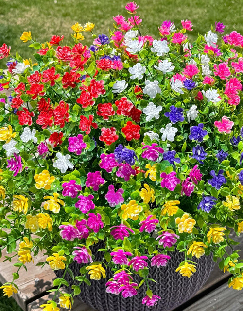 Load image into Gallery viewer, Ivydale Artificial Fall Mums Flowers 12 Bundles UV Resistant Mix Color

