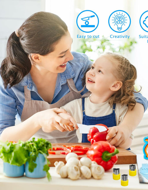 Load image into Gallery viewer, OLRMA 20PCS Kids Knife Set Blue Child-Friendly Plastic Cooking Tools
