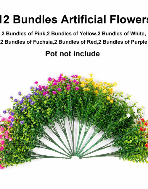 Load image into Gallery viewer, Ivydale Artificial Fall Mums Flowers 12 Bundles UV Resistant Mix Color
