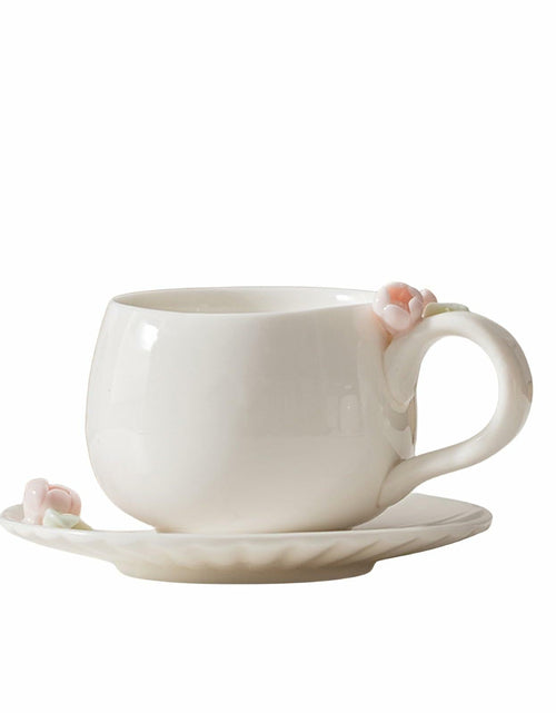 Load image into Gallery viewer, ARGUMENTATION Creative Kawaii Cherry Ceramic Coffee Mug 10oz White with Coaster
