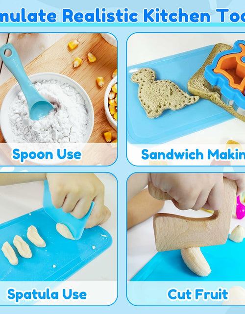 Load image into Gallery viewer, OLRMA 20PCS Kids Knife Set Blue Child-Friendly Plastic Cooking Tools
