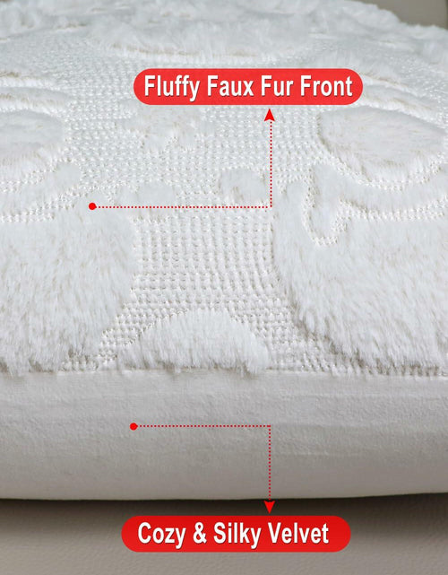 Load image into Gallery viewer, multiwins Christmas Pillow Covers 18x18 Set of 2 Snowman Plush Faux Fur
