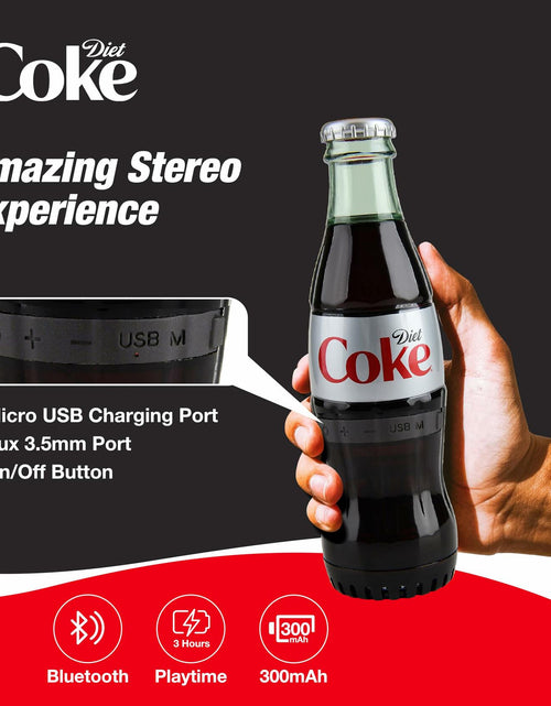 Load image into Gallery viewer, Diet Coke Bottle Shaped Bluetooth Speaker Wireless Deep Bass AUX Black
