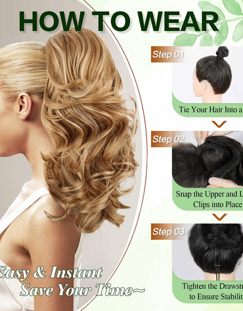 Load image into Gallery viewer, Mayouda 18in Long Curly Wavy Drawstring Ponytail Extension Light Blonde
