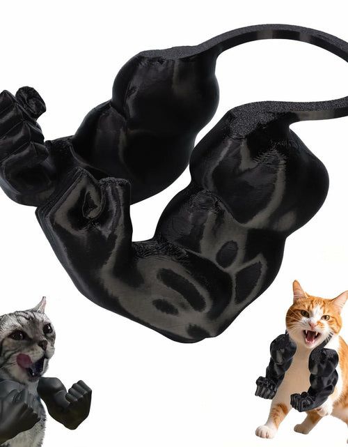 Load image into Gallery viewer, Generic Creative Cat 3D Printed Muscle Arms Halloween Costume Accessory Black
