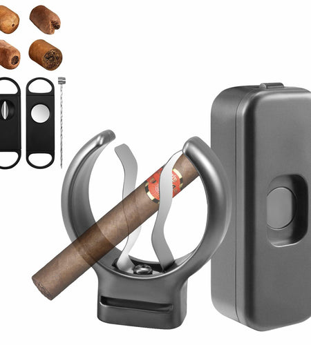XUYUZDQ Magnetic Golf Cigar Holder Clip 5-in-1 Set Fits 30-50 Rings Grey