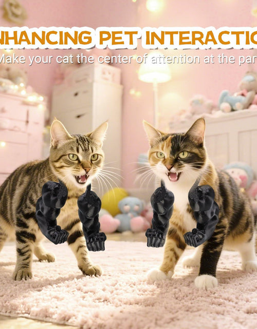 Load image into Gallery viewer, Generic Creative Cat 3D Printed Muscle Arms Halloween Costume Accessory Black
